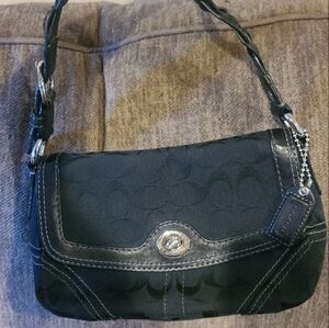 Coach Black Signature Shoulder Bag